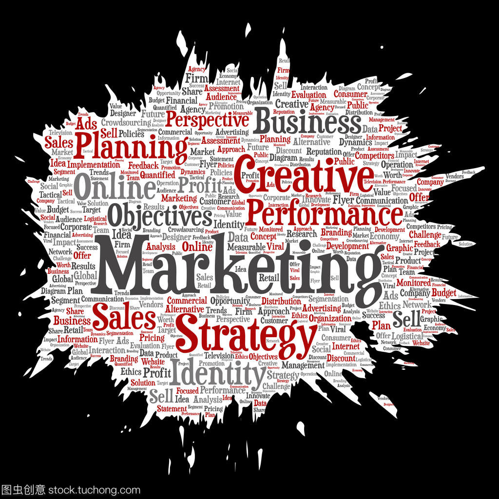 向量概念发展业务营销目标油漆刷纸词云孤立的背景。拼贴广告、 策略、 推广品牌、 价值、 性能规划或挑战